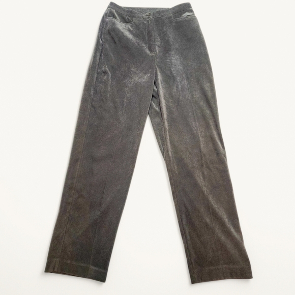 JM Collection Pants - JM Petite Vintage Pleated Velveteen Trousers – Size 4P